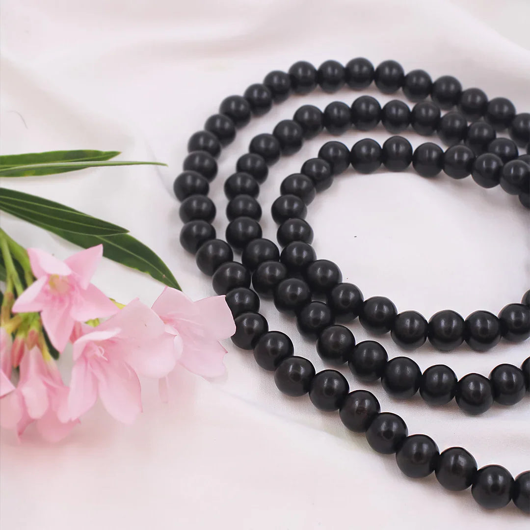 Original 8 MM Karungali Malai sacred Blackwood Beads for protection & Power ..