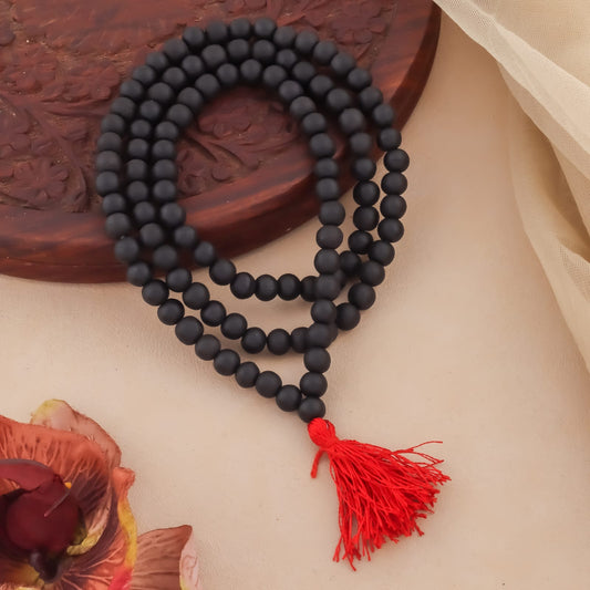 Original Karungali Malai 108-Beads Ebony Wood with Govt. Certified