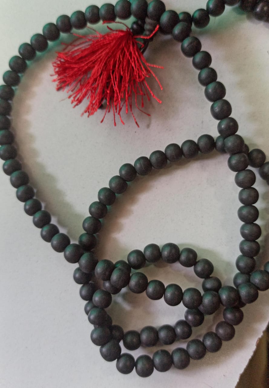Original Karungali Malai 108-Beads Ebony Wood with Govt. Certified