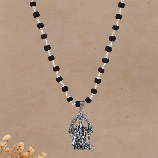 Original Karungali Malai 108-Beads Ebony Wood with Govt. Certified With Murugan